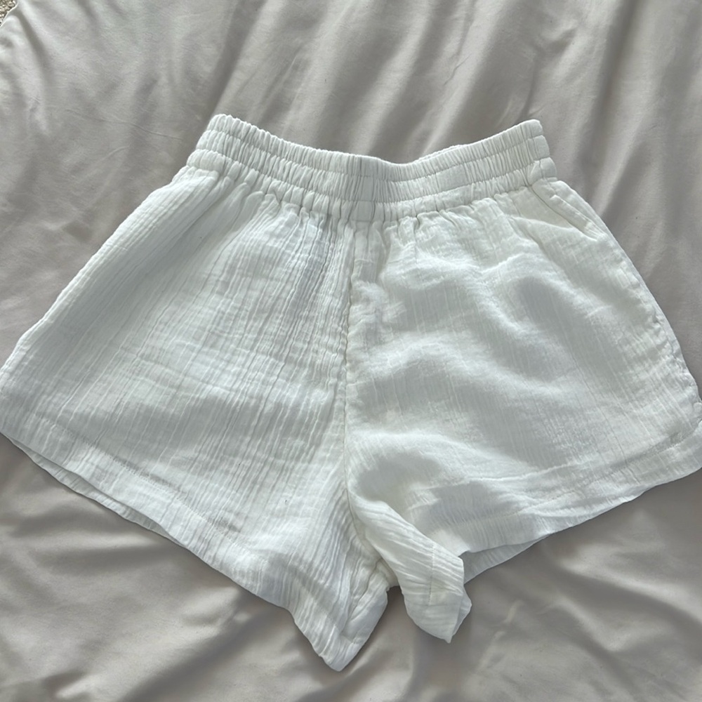 Abercrombie White Gauze Shorts